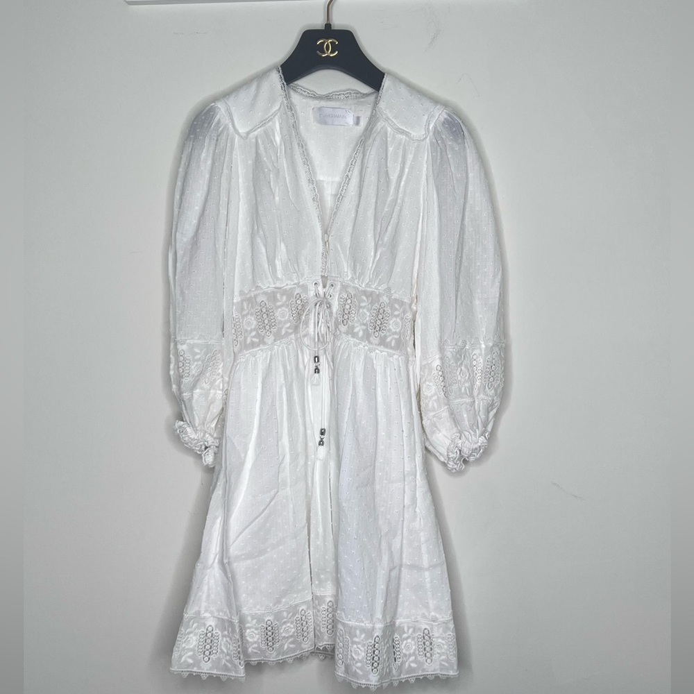 Zimmermann Iris Corset White Lace Dress Petite Small. - Picture 4 of 9